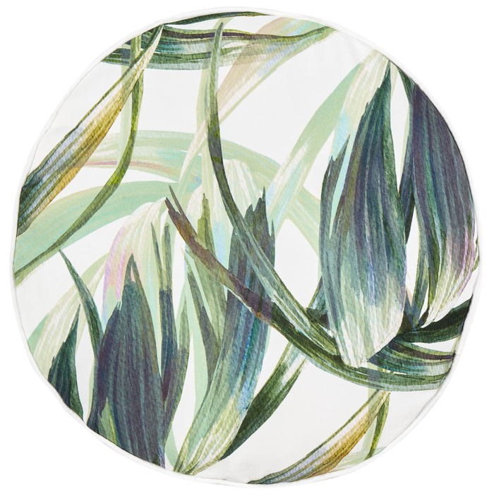 Beliani-CALDERINA-Tuinkussen set van 2-Groen|Wit- 40 cm-Polyester