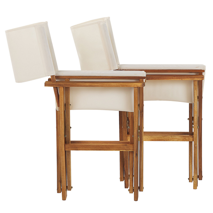 Beliani - CINE - Tuinstoel set van 2 - Groen|Hout|Toekan - Polyester