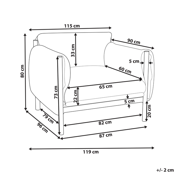 Beliani - ESPERIA - Tuinstoel - Lichtgrijs - Aluminium