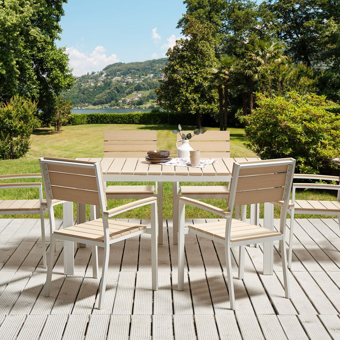 Beliani - COMO - Tuinstoel set van 6 - Lichthout - Kunsthout