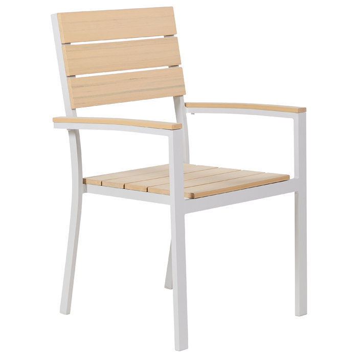 Beliani - COMO - Tuinstoel set van 6 - Lichthout - Kunsthout