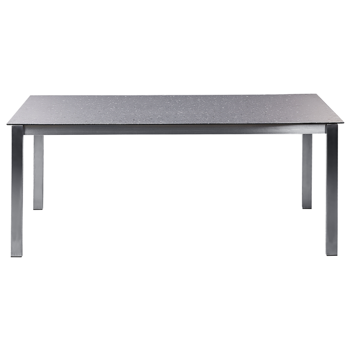 Beliani - COSOLETO - Tuintafel - Zwart - Glas|RVS