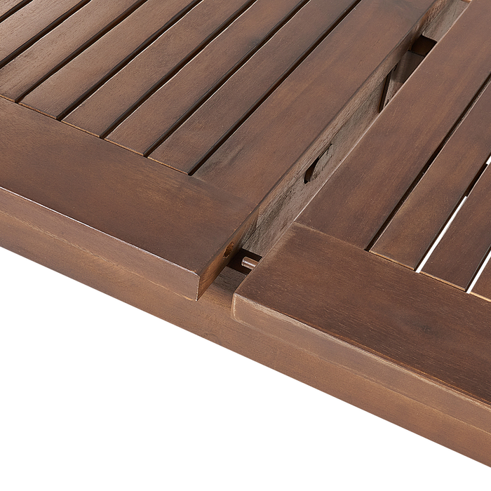 Beliani-CESANA -Tuintafel-Donkerhout-100 x 180|240 cm-Acaciahout