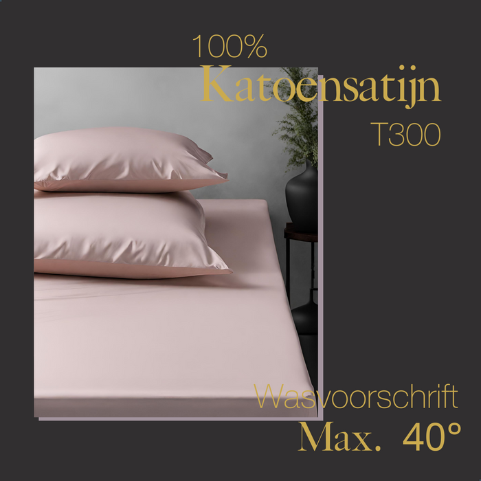 Ten Cate Premium Katoensatijnen Hoeslaken 140x200 - Blush