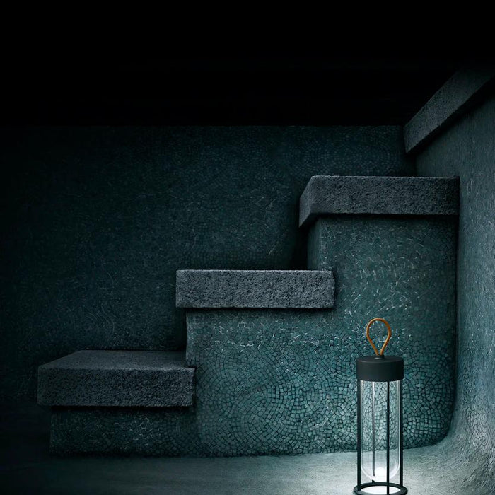 Flos InVitro Unplugged tafellamp LED oplaadbaar donkerbruin