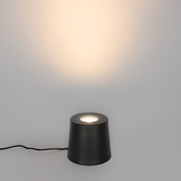 QAZQA Moderne tuinspot zwart rond IP65 AR111 - Lennard