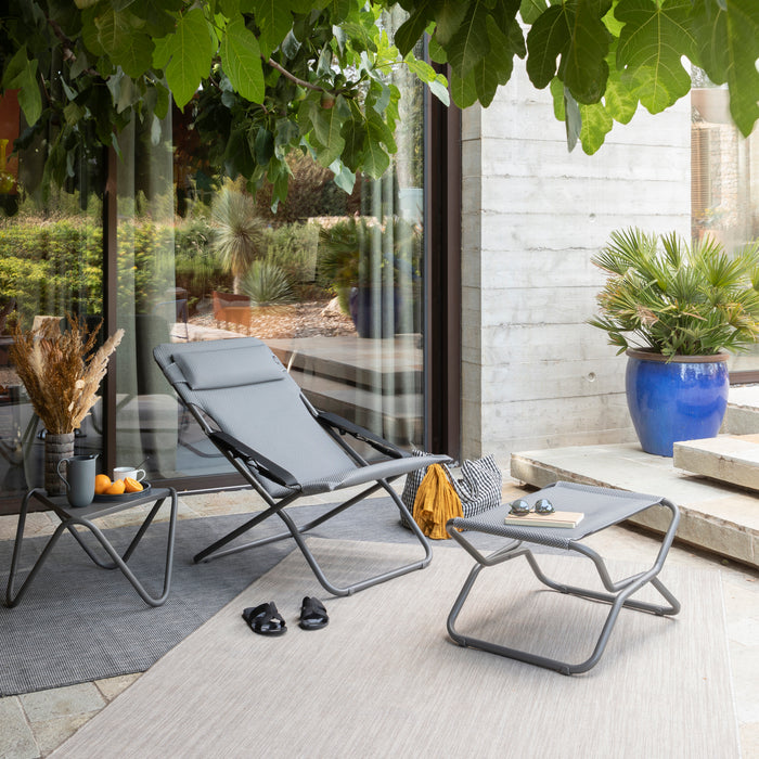 Lafuma Transabed Opvouwbare Ligstoel - Zilver