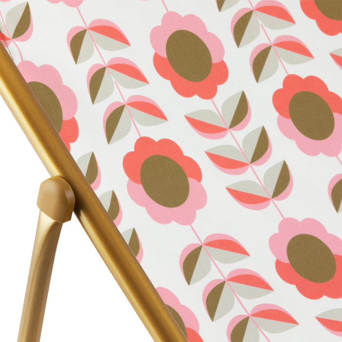 Lafuma Transat Multi-Positie Opvouwbare Ligstoel - Retro Oranje