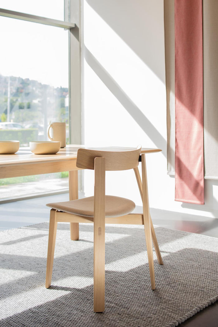 Nora stoel whitewash Dakar Leather Nature