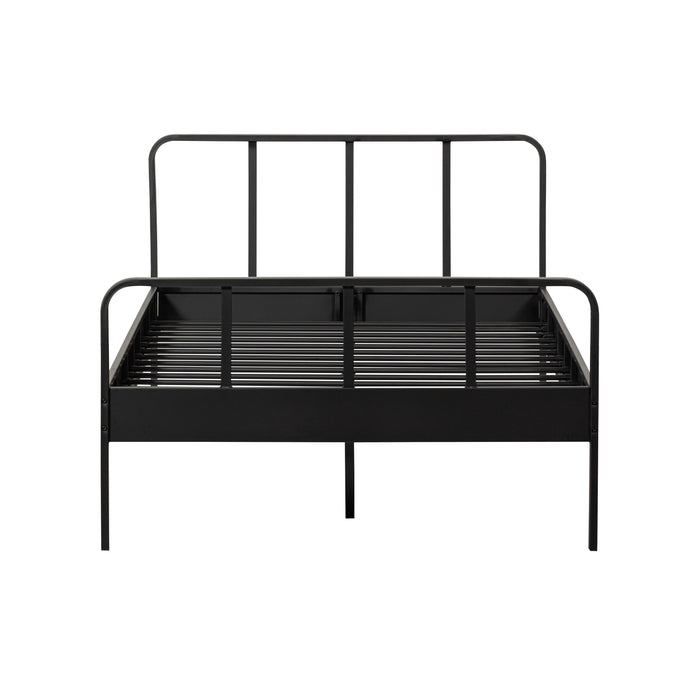 Woood Mees Bed Twijfelaar - Zwart - 120x200 cm