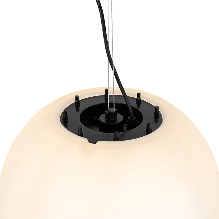 QAZQA Moderne buitenlamp wit 45 cm IP44 - Nura