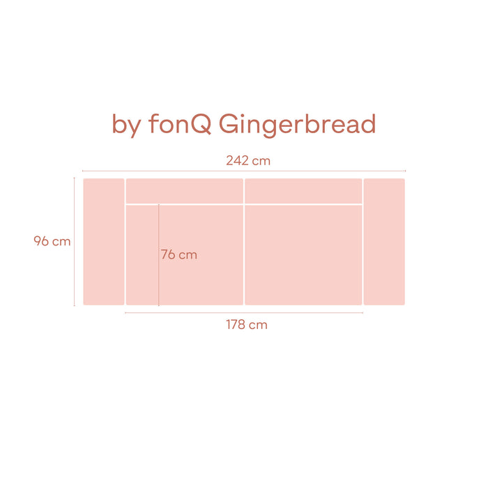 by fonQ Gingerbread 3-zitsbank - Mosterd
