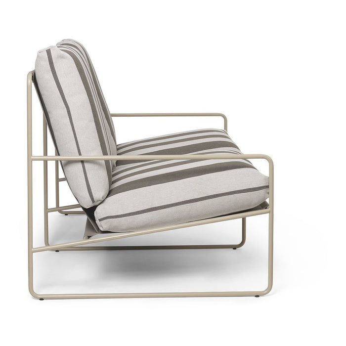 Ferm Living Desert 2-zitsbank - Cashmere - Chocolate / Off-White