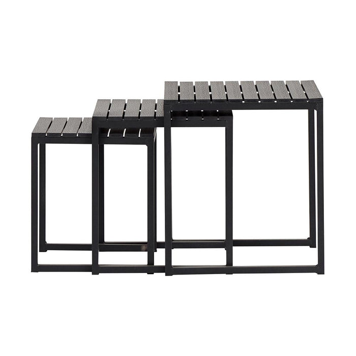 Lisomme Adam tuin bijzettafels zwart - set van 3