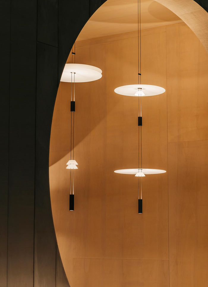 Vibia Flamingo Mini 1585 hanglamp LED Ø45 wit|zwart