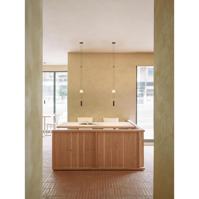 Vibia Flamingo Mini 1585 hanglamp LED Ø45 wit|zwart