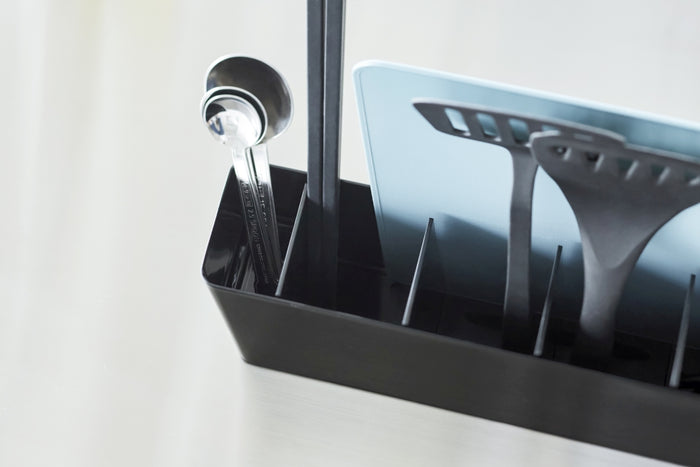 Yamazaki Keukengerei en Snijplank Houder - Tower - Zwart