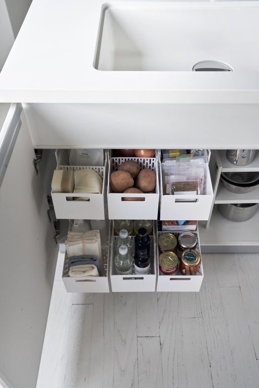 Yamazaki Keukenrek met Manden - 2 niveaus - Tower - Wit