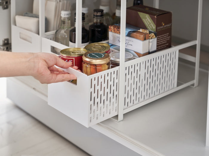 Yamazaki Keukenrek met Manden - 2 niveaus - Tower - Wit