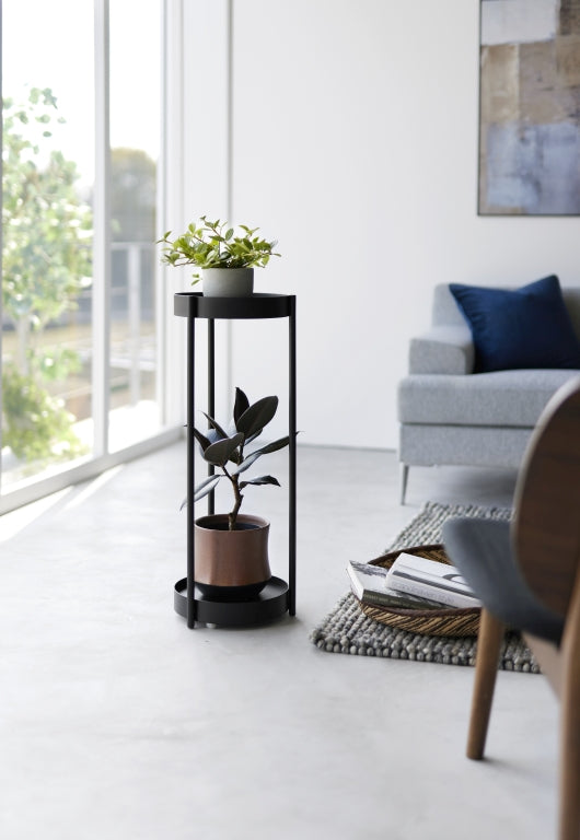 Yamazaki Plantenrek Binnen met Wielen - Tower - Zwart