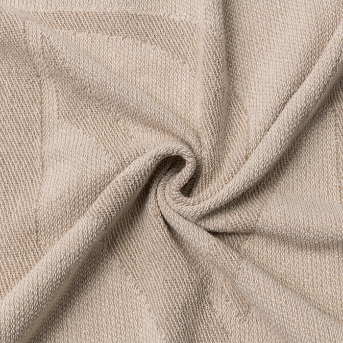 Riviera Maison Plaid Beige|Wit - Monogram Jacquard - Katoen