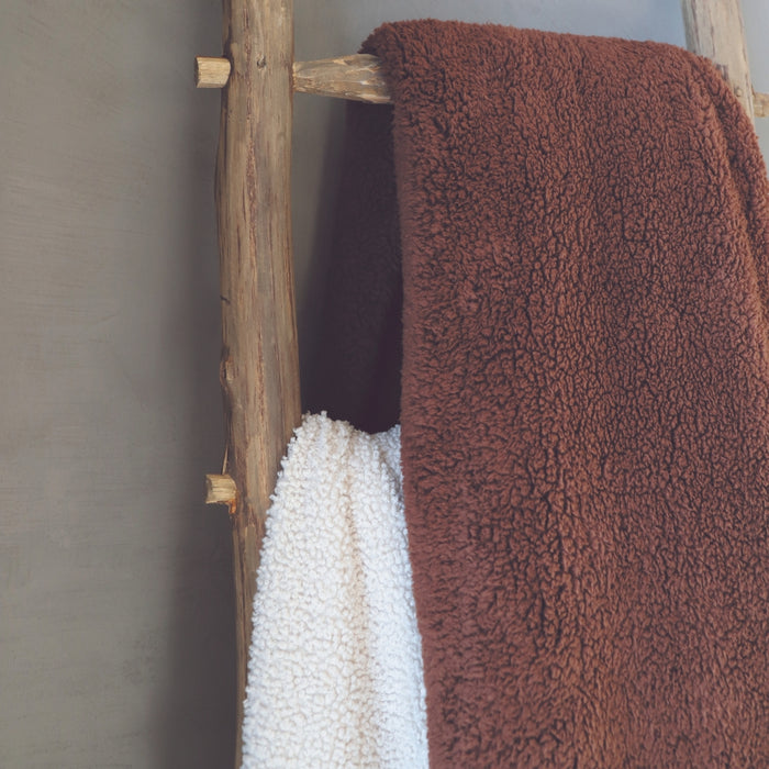 Unique Living Plaid Teddy - Bruin - Polyester - 150xx200cm (BxHxD)