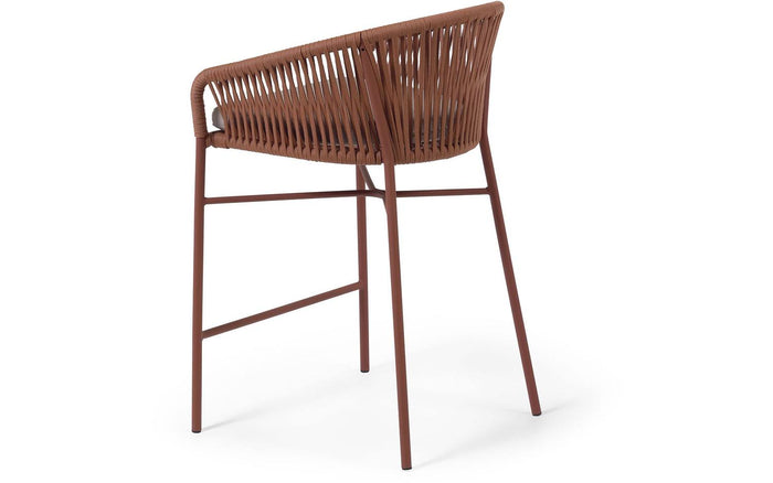 Kave Home - Yanet terracotta touw kruk hoogte 65 cm