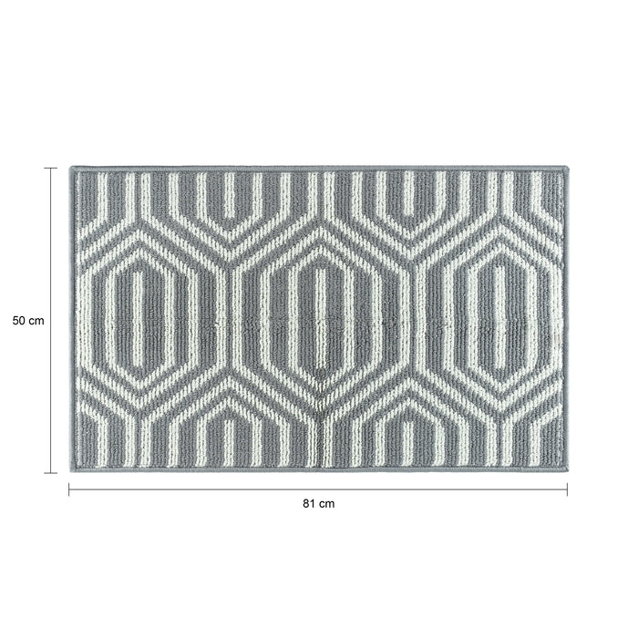 QUVIO Deurmat - Abstract - Grijs