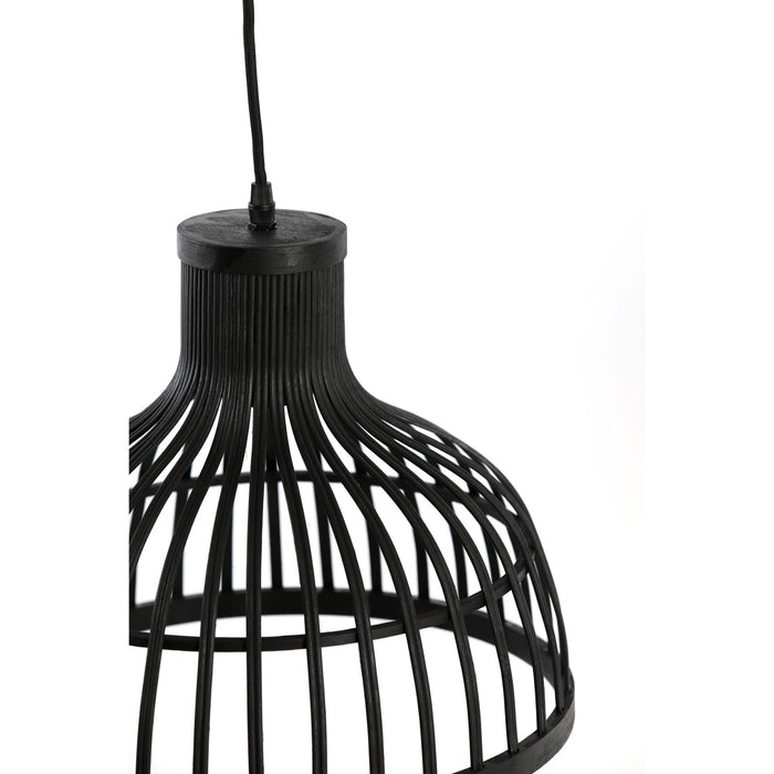 Luqaza Hanglamp Aliza - Bamboe|Zwart - Ø35cm