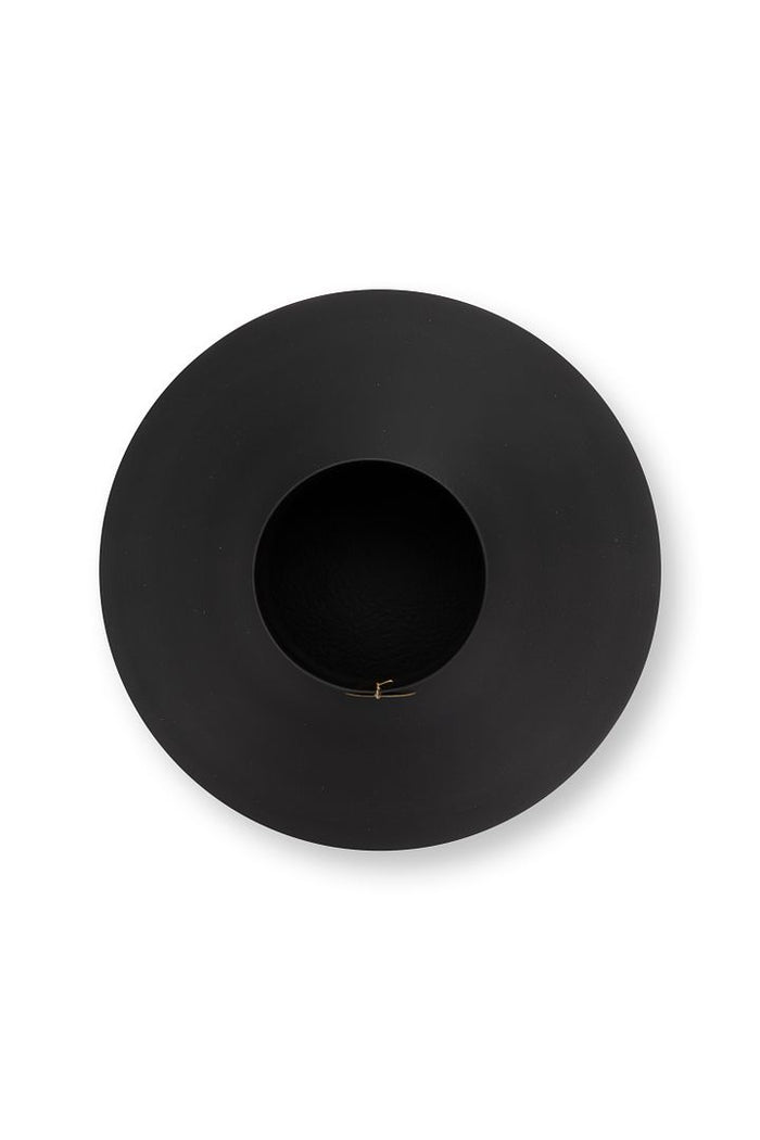 vtwonen Bloemenvaas - Metaal - H 30 cm - Zwart