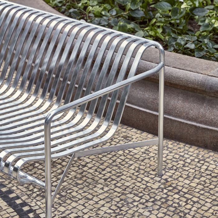 HAY Palissade Lounge 2,5-zitsbank Low - Gegalvaniseerd Staal