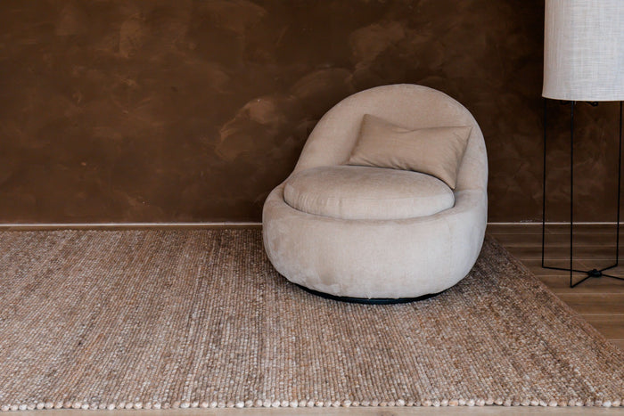 Interieur05 Wollen vloerkleed Rond Vik Lichtbruin 240cm