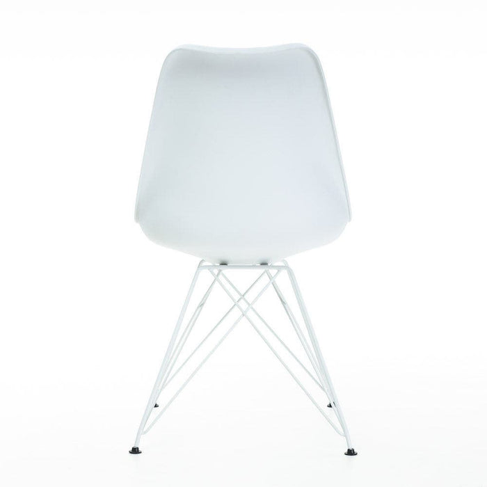 Essence Metal Stoel wit - Wit onderstel - Set van 2
