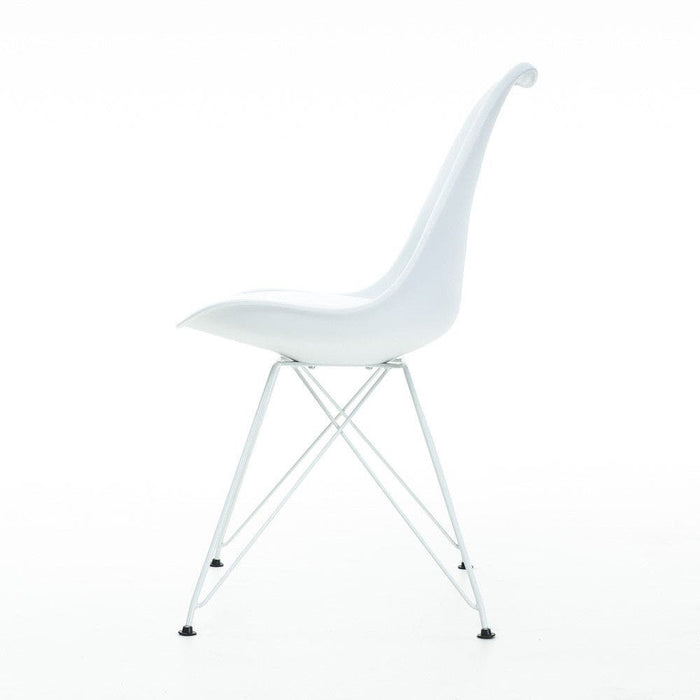 Essence Metal Stoel wit - Wit onderstel - Set van 2