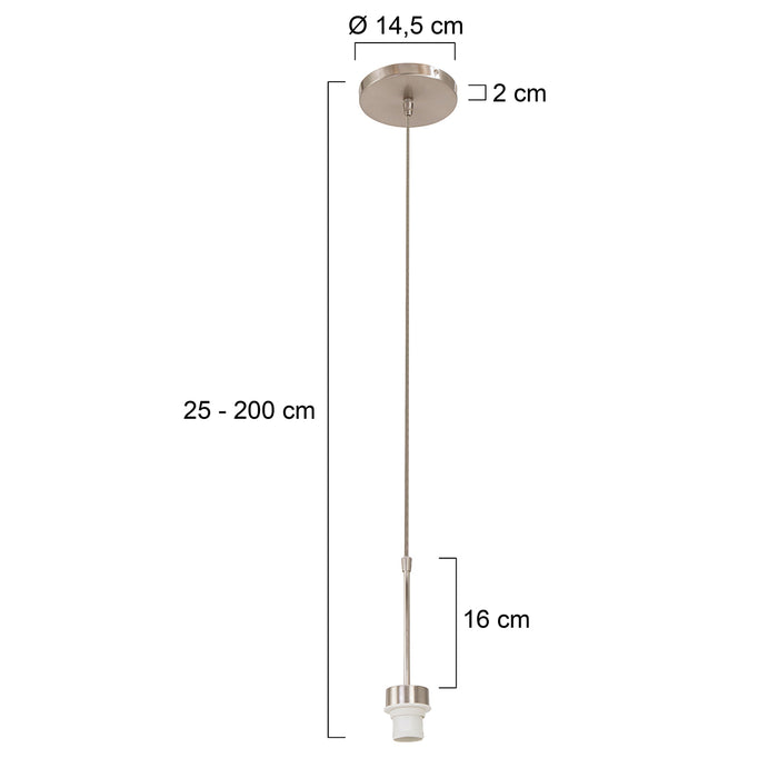 Steinhauer hanglamp staal