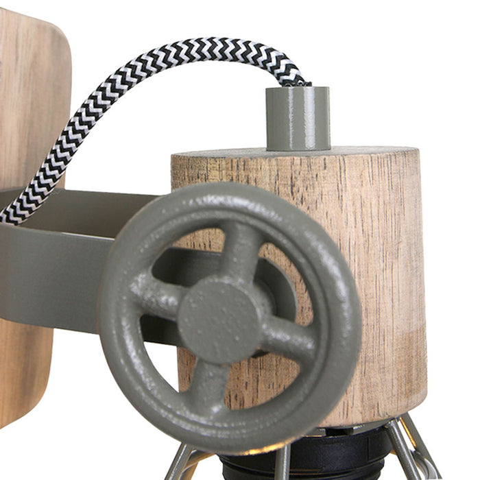 Anne Lighting - spot - Guersey - groen - hout metaal - opbouwspot - E27 - 1578G