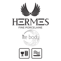 Lite-Body Hermes Pastabord - 6 stks - 28 cm - Wit reliëf olijf spikkel