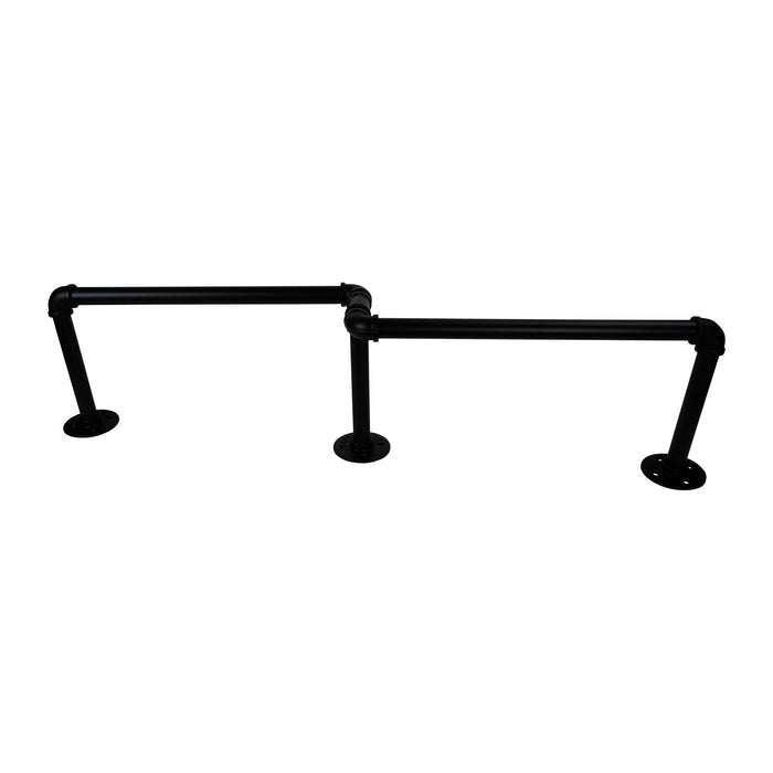 QUVIO Kledingrek wandmontage industrieel - Metaal - Zwart