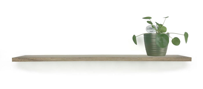 WoodBrothers Eikenhouten zwevende wandplank recht 150x20x2,5cm