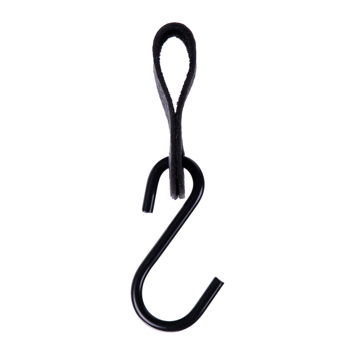 QUVIO S haak met leren bandje - Zwart