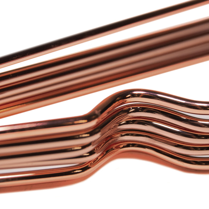 QUVIO Kledinghanger set van 20 - Metaal - Koperkleur