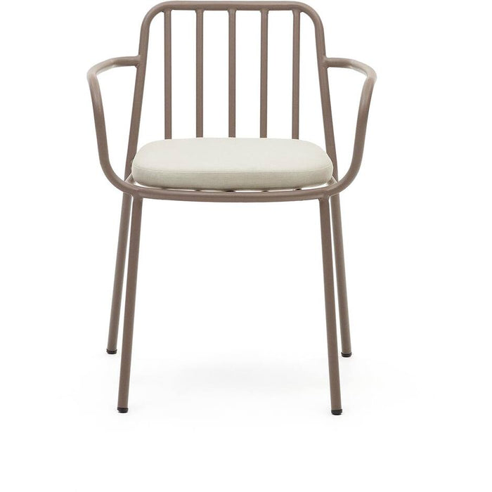 Kave Home - Stoel Bramant in staal met mauve afwerking