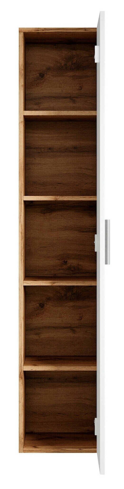 Badplaats Badkamerkast Pluto 30 x 30 x 150 cm - Eiken Wit - Kolomkast