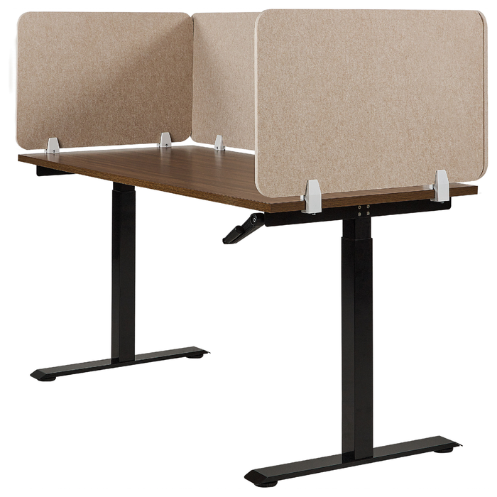 Beliani - SPLIT - Bureauscherm - Beige - 72 x 50 cm - Polyester