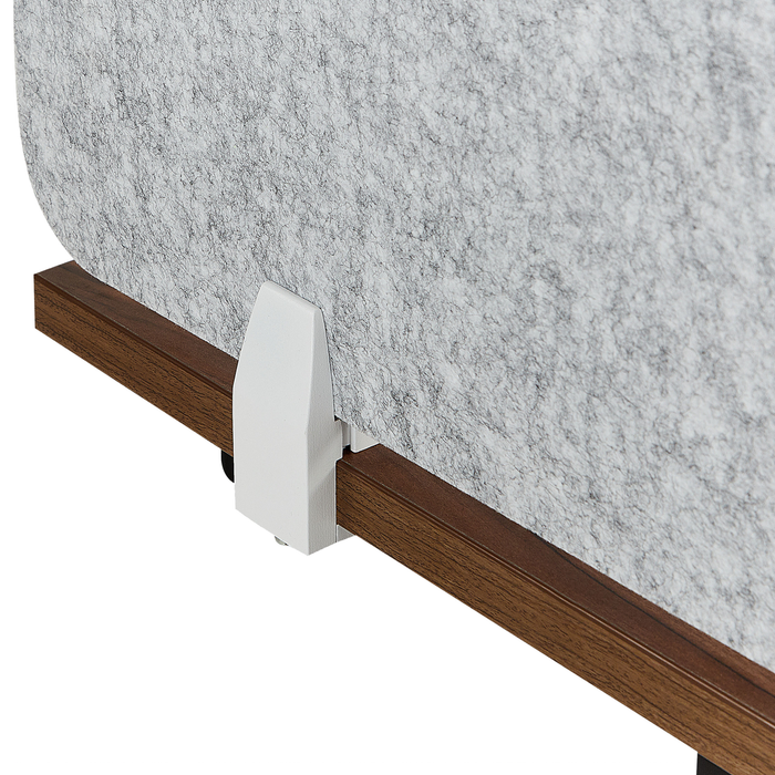 Beliani - SPLIT - Bureauscherm - Lichtgrijs - 50 x 160 cm - Polyester