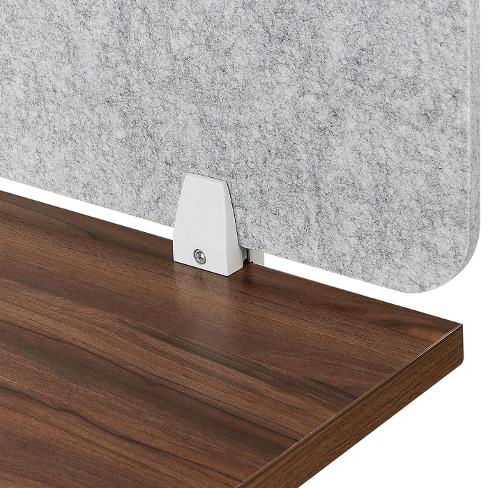 Beliani - SPLIT - Bureauscherm - Lichtgrijs - 72 x 50 cm - Polyester