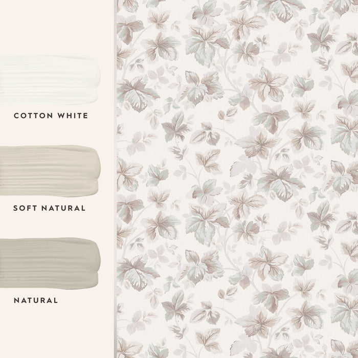 Laura Ashley Autumn Leaves Behang - Bloemen - 10mx52cm - Beige