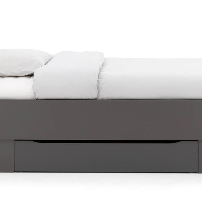 Goossens Bedframe Peder - 120 x 200 - Grafiet met accent eiken artisan