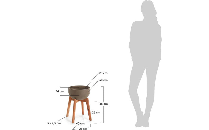 Kave Home Bloempot Subject - grey