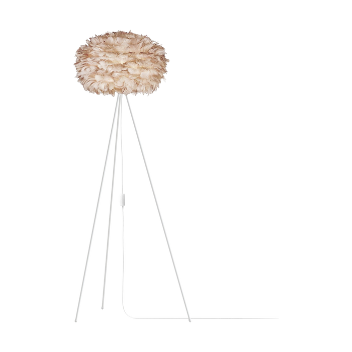Umage Eos Large vloerlamp light brown - met tripod wit - Ø 65 cm